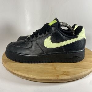 Nike Air Force 1 Low '07 Black Volt 315115-040 Black Mint Green Sz 7